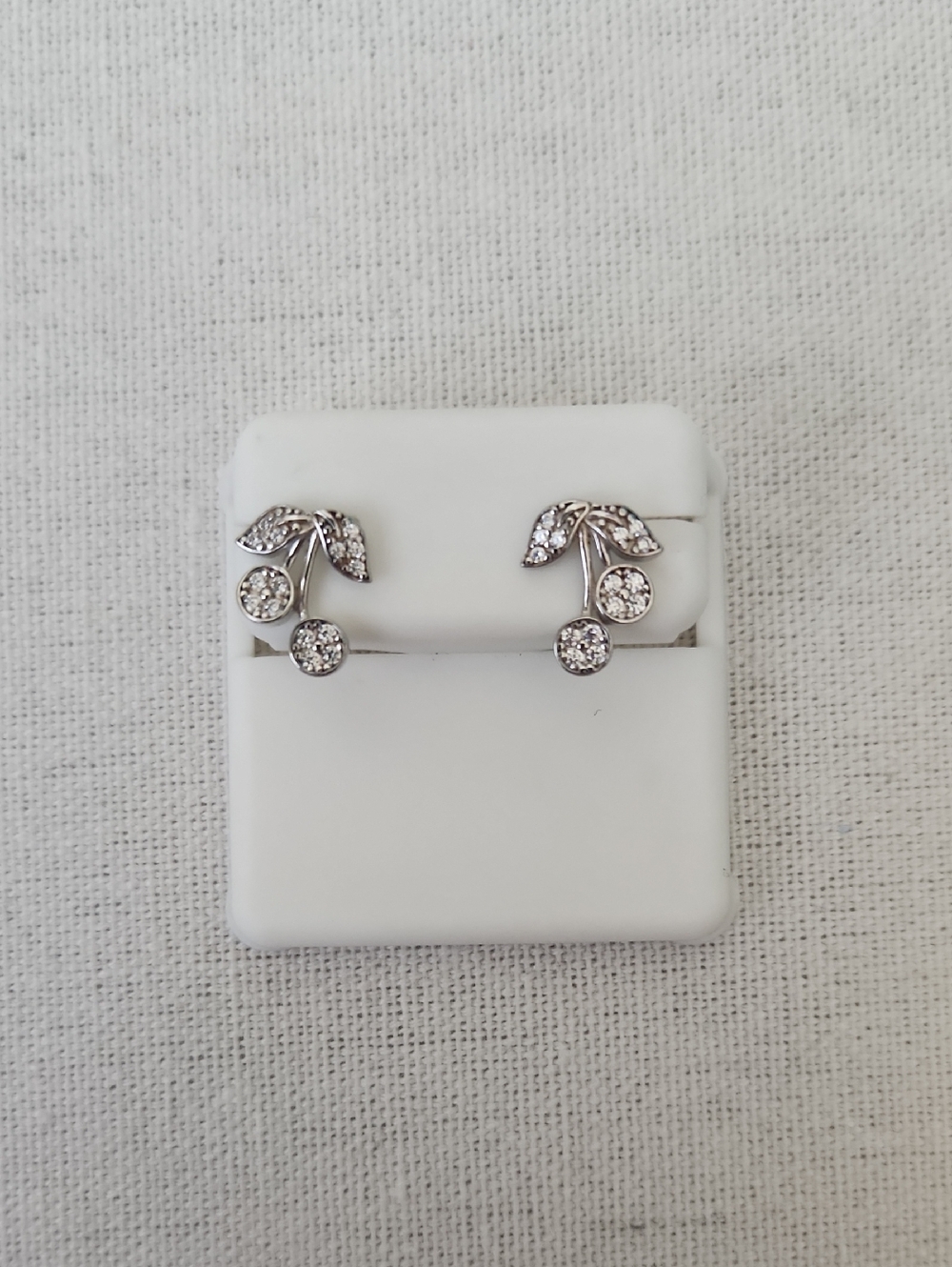 925 Silver Cherry Stud Earrings